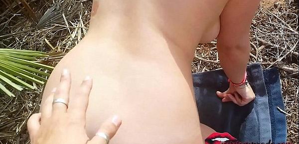  Miriam Prado horny teen fucks a good cock on a nudist beach